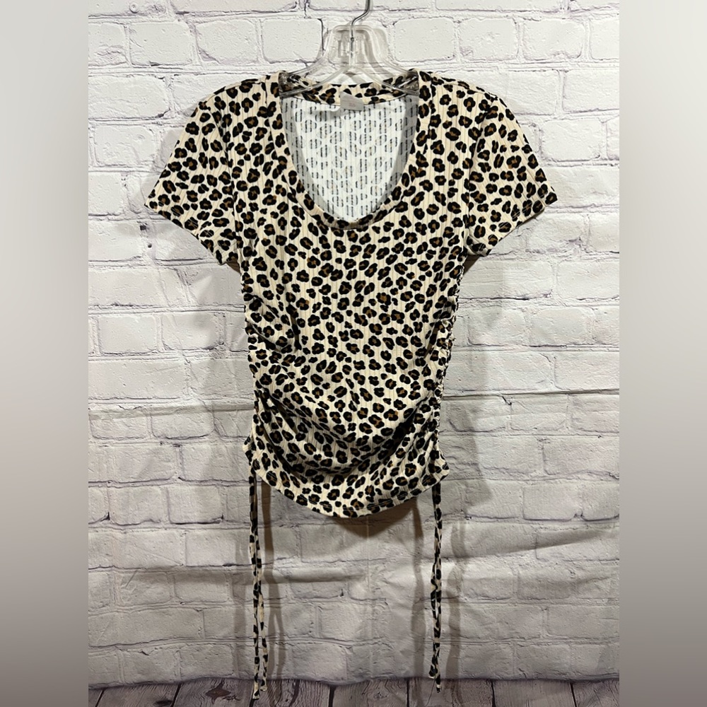 No Boundaries Animal Print Short Sleeve Shirt